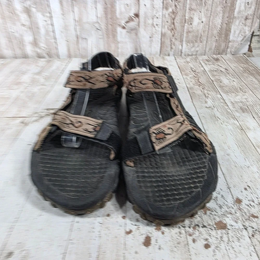 Teva Mens Scorpion Print Sport Sandals Tan Black Hiking Water Shoes Strappy